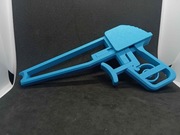 Pistolet na gumki recepturki Druk 3D Zabawka Gadżet Niebieski