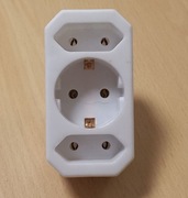 Rozdzielacz euro ze stykiem ochronnym INTER- UNION gniazdo elektryczne