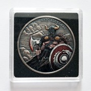 Moneta MEDAL ERIC BLOODAXE Antique Color Legendary Warriors 1 uncja Srebro