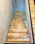 Schody, stopnie, trepy, klejonka, parapety dębowe rustykalne WYSYŁKA