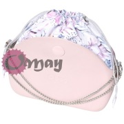 Organizer Obag MOON LIGHT szary worek – flamingi róż pudrowy komin | OMAY