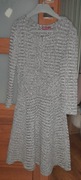 Sukienka Bershka S/XS siwa prążki 