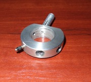 Jarzmo ramienia wygiętego gramofonu Bernard + trzpień przeciwwagi.