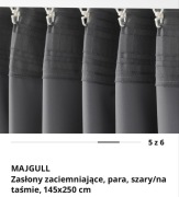 Zasłony zaciemniające MAJGULL IKEA