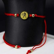 Bransoletka sznurkowa -WAGA-złota