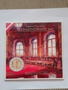 Austria, Monety Euro-2005r,  UNC.