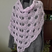 Chusta lila na szydełku handmade 