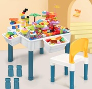 Zestaw dziecięcy stół z krzesłem + klocki 292 el. 51 na 51 cm