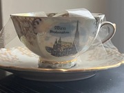 Filiżanka ze spodkiem do kawy stara Wiedeń kolekcja Antyk