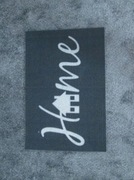 Nowa szara wycieraczka, dywanik z nadrukiem Home