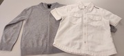 elegancki zestaw sweter chłopięcy H&M koszula biała Next 110/ święta