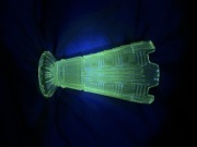 wazon art deco, szklo nie-uranowe, przezroczysty stary kolekcjonerski