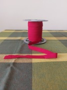 Lamówka bawełniana zaprasowana - kolor czerwony, 56 mb