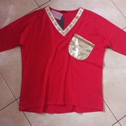 Asymetryczna bluzka damska oversize 