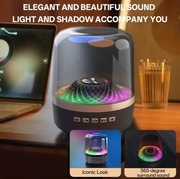 Głośnik Bluetooth 5.3 subwoofer Hi-Fi lampa akustyczna Android iOS