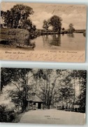 GUBIN Guben Königspark + Oberneise zestaw 2 pocztówki 1908 1913