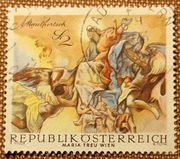 Fresk F. A. Maulbertscha w kościele Maria Treu w Wiedniu. Austria 1968 r