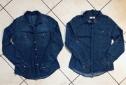 Koszula damska jeansowa, 2-sztuki, rozm.S.