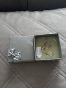 kolczyki z zawieszką,srebrne z kryształkiem