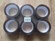 6x Taśmy pakowe przylepne brązowe 48mmx90m klej akryl, BOPP, 65907038312235