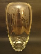 Szklany duży wazon, Krosno?, vintage, retro