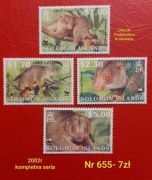 Znaczki fauna:655: zwierzęta, ssaki- Wyspy Salomona 2002r **