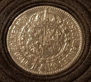 Szwecja 1923 1 Korona Srebro kapsel