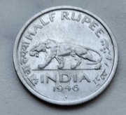 Indie Half , 1/2 Rupii 1946 r