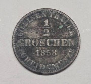 1/2 groschen 1858 SREBRO, Królestwo Hanoweru