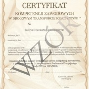 CKZ Certyfikat Kompetencji Zawodowych w Transporcie Drogowym Rzeczy
