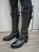 Kozaki ze skóry BADURA, oficerki, rozmiar 39