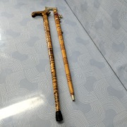 Stare drewniane laski dwie sztuki