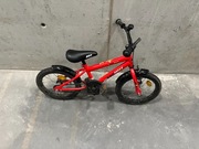 ROWER DZIECIĘCY CZERWONY LEKKA RAMA BOCZNE KÓŁKA ODBLASKI ROWEREK 16 CALI