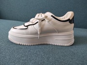 Cropp sneakersy na platformie damskie 39 białe czarne wstawki sportowe NOWE