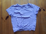 t-shirt dziewczęcy krótka bluzka sinsay 128 fioletowy