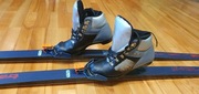 narty biegowe komplet zestaw niemieckie z łuską 185 cm + buty rozmiar 39