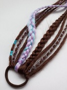 Dredy w gumce doczepy dredloki peruka warkoczyki zagęszczanie włosów treska