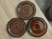 3 małe talerzyki Pruszków Nostalgia 1977 Vintage PRL 