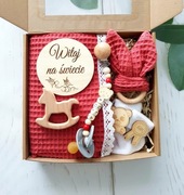 Prezent dla niemowlaka Gift Box Baby Shower KOLORY