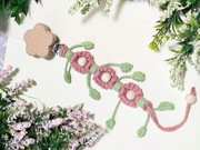 Zawieszka do smoczka kwiatek. Makrama. Rękodzieło. 