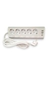 NOWY Przedłużacz sieciowy Kostka Kostka | Rozdzielacz USB-C / USB / AC | 