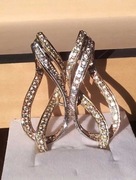 Kolczyki srebro 925 trzy kolory duże 