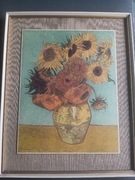 Reprodukcja obrazu Van Gogha "Słoneczniki", 1971 rok