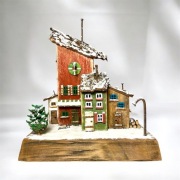 Domki drewniane dekoracje świąteczne 