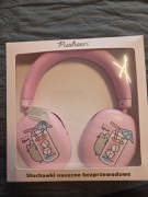 różowe słuchawki bezprzewodowe Pusheen