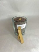 Świeca sypana z wosku palmowego „Choco Praliné” –pojemnik okrągły