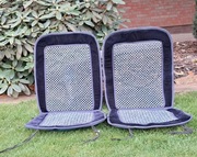 Koralikowe pokrowce maty na fotele