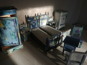 Zestaw miniaturowych mebli (9 elementów)