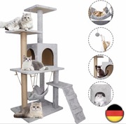 Solidny Drapak dla Kota z Domkiem i Platformami – Wysoki Stabilny