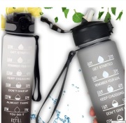 BUTELKA NA WODĘ BIDON SPORTOWY Z MIARKĄ Z PODZIAŁKĄ NA SIŁOWNIE FITNESS 1L